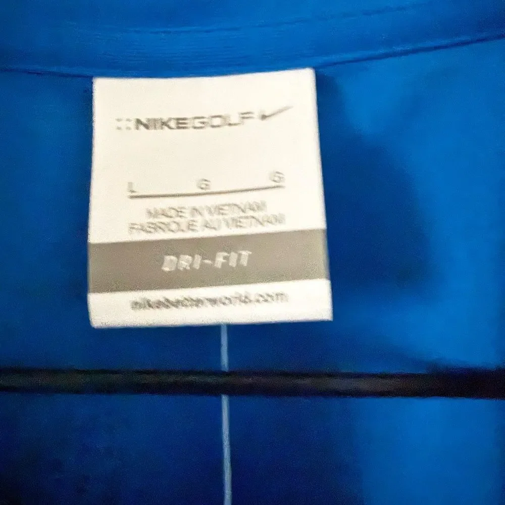 NWT Nike Golf Dri-Fit Polo in Royal Blue Size L